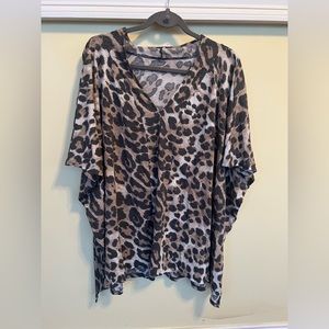 Oddi brand plus size leopard print top - fits like a 3x in my opinion